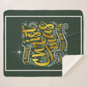 魔法のクリスマスタイポグラフィ金ゴールドID441 シェルパブランケット (正面(横))