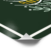 魔法のクリスマスタイポグラフィ金ゴールドID441 ポスター (コーナー)