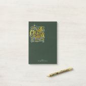 魔法のクリスマスタイポグラフィ金ゴールドID441 ポストイット (デスク上)