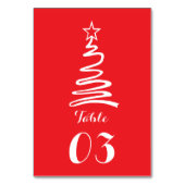 魔法のクリスマスツリーの休日の番号テーブル番号 テーブルナンバー (裏面)