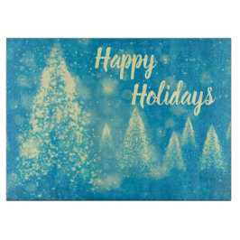 魔法のクリスマスツリーハッピーホリデー カッティングボード