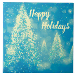 魔法のクリスマスツリーハッピーホリデー タイル