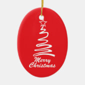 魔法のクリスマスツリーホリデークリスマスオーナメント セラミックオーナメント (正面)