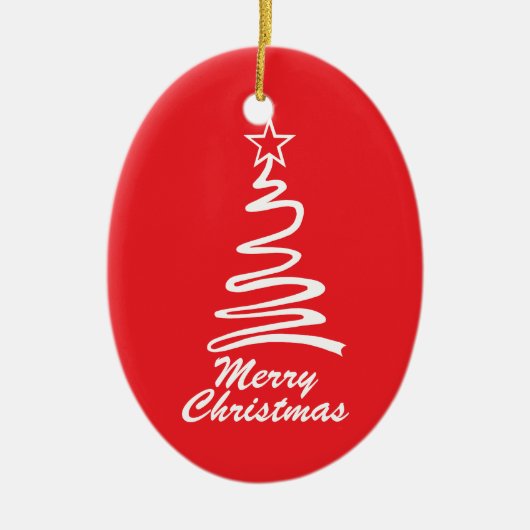 魔法のクリスマスツリーホリデークリスマスオーナメント セラミックオーナメント (正面)