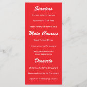 魔法のクリスマスツリーホリデーメニュー メニュー (裏面)