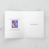 魔法のクリスマスツリー聖なる夜の救い主は明るい シーズンカード (内部)