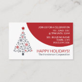 魔法のクリスマスツリー、クリスマスパーティーチケット エンクロージャーカード (裏面)