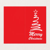 魔法のクリスマスツリー、家族の写真クリスマスカード 名刺 (外部フラット)
