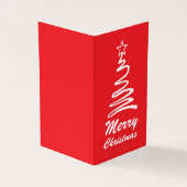 魔法のクリスマスツリー、家族の写真クリスマスカード 名刺 (外部)