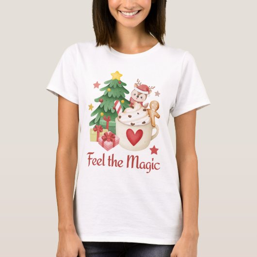 魔法のクリスマストラ鹿Tシャツ Tシャツ (正面)