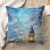 魔法のクリスマストレイン枕 – ヴィンテージ冬 クッション (ブランケット)