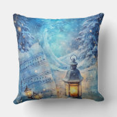 魔法のクリスマストレイン枕 – ヴィンテージ冬 クッション (裏面)