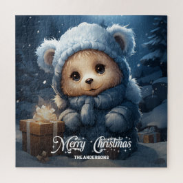 魔法のクリスマスナイトテディベアとプレゼント ジグソーパズル