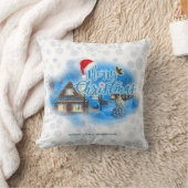 魔法のクリスマスビレッジ クッション (ブランケット)