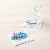 魔法のクリスマスビレッジ スクエアペーパーコースター (インサイチュ)