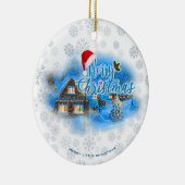 魔法のクリスマスビレッジ セラミックオーナメント (右)