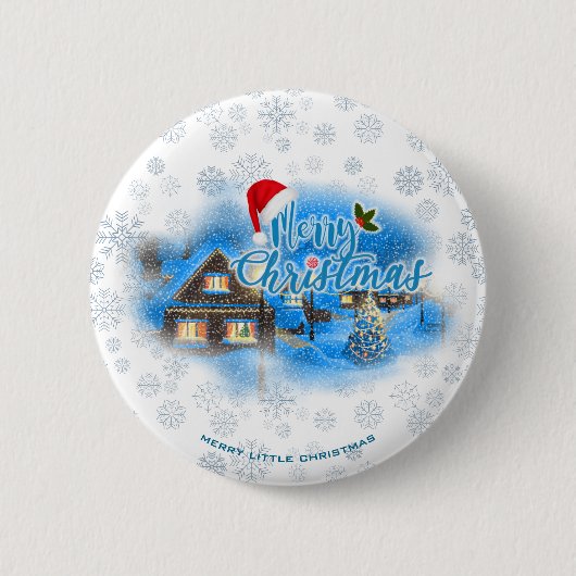 魔法のクリスマスビレッジ 缶バッジ (正面)