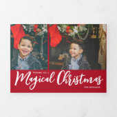 魔法のクリスマスフォトコラージュ 三つ折りクリスマスカード (カバー)