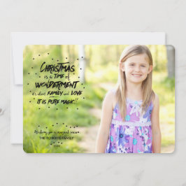 魔法のクリスマスフォトホリデーカード シーズンカード