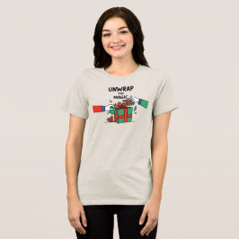 魔法のクリスマスプレゼントを開封 トライブレンドTシャツ