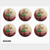 魔法のクリスマスベルの妖精 ラウンドシール (シート)