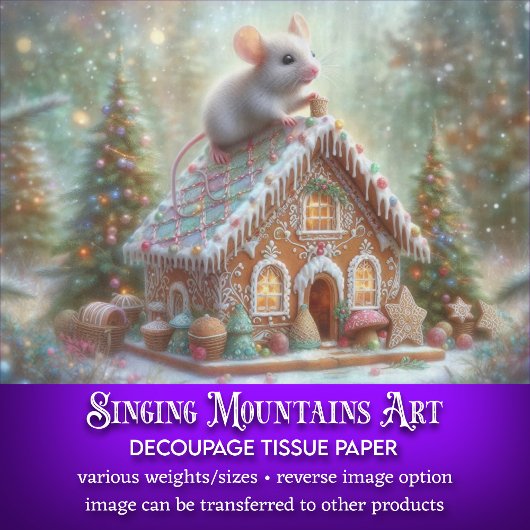 魔法のクリスマスマウスとキャンディーハウスデクページ 薄葉紙