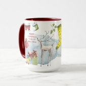 魔法のクリスマスマグの世界のための最高のママカスタム マグカップ (正面左)