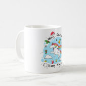 魔法のクリスマスユニコーンマグ コーヒーマグカップ (正面左)