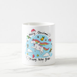 魔法のクリスマスユニコーンマグ コーヒーマグカップ
