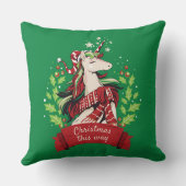 魔法のクリスマスユニコーン クッション (裏面)
