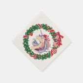魔法のクリスマスユニコーン スタンダードカクテルナプキン (角)