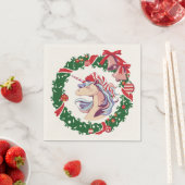 魔法のクリスマスユニコーン スタンダードカクテルナプキン (インサイチュ)