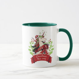 魔法のクリスマスユニコーン マグカップ