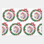 魔法のクリスマスユニコーン ラッピングペーパーシート (正面3)