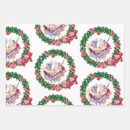 魔法のクリスマスユニコーン ラッピングペーパーシート