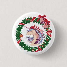 魔法のクリスマスユニコーン 缶バッジ