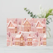 魔法のクリスマスヴィレッジパーソナライズされた シーズンカード (スタンド正面)