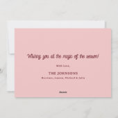 魔法のクリスマスヴィレッジパーソナライズされた シーズンカード (裏面)