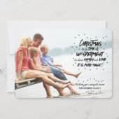 魔法のクリスマス写真の休日 シーズンカード (正面)