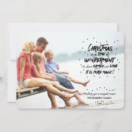 魔法のクリスマス写真の休日 シーズンカード