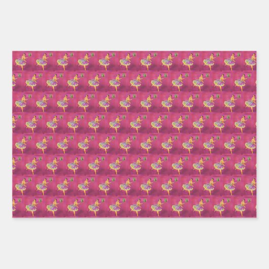 魔法のクリスマス応援IIおもしろいフェアリー ラッピングペーパーシート (正面3)