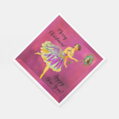 魔法のクリスマス応援IIおもしろい妖精 スタンダードランチョンナプキン (角)