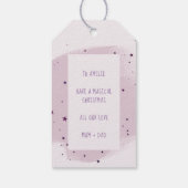 魔法のクリスマス銀河系ユニコーン ギフトタグ (裏面)