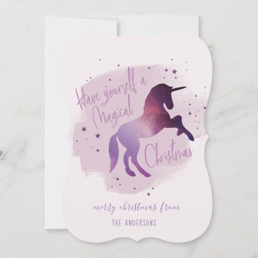 魔法のクリスマス銀河系一角獣 シーズンカード (正面)