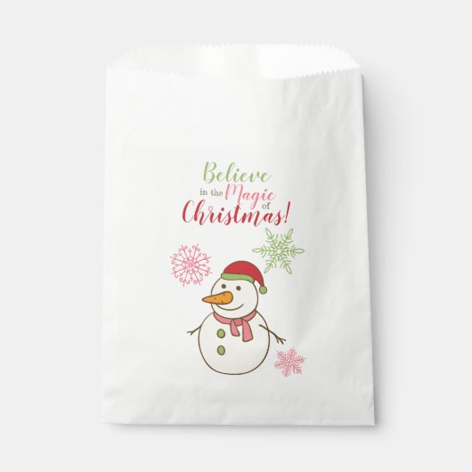 魔法のクリスマス雪だるま フェイバーバッグ (正面)