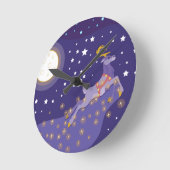 魔法のクリスマス ラウンド壁時計 (傾斜)