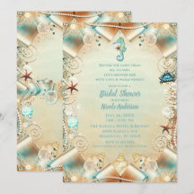 魔法のクリーム色の海の下のパールリボン ウェディング