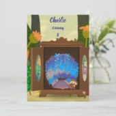 魔法のクローゼットの森の誕生日 招待状 (スタンド正面)