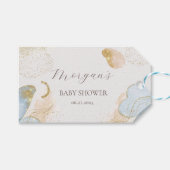 魔法のグリッター抽象芸術ベビーシャワーモノグラム ギフトタグ (正面(横))
