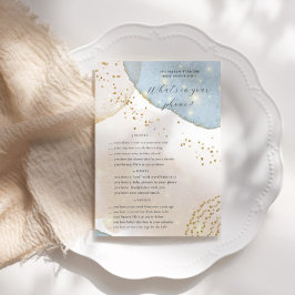 魔法のグリッター赤ちゃんシャワー電話ゲームカード